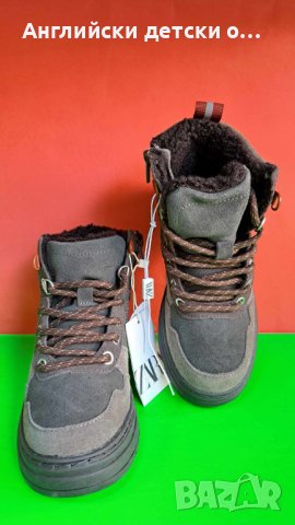 Английски детски боти естествена кожа-ZARA , снимка 3 - Детски боти и ботуши - 42640004