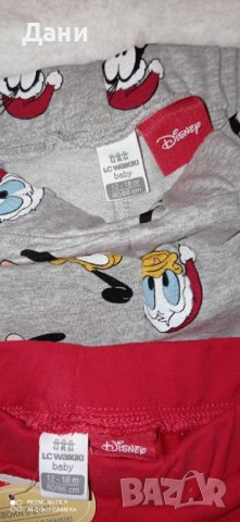 LCW Disney Комлект панталони за Коледа, 80-86см., снимка 2 - Панталони и долнища за бебе - 37970022