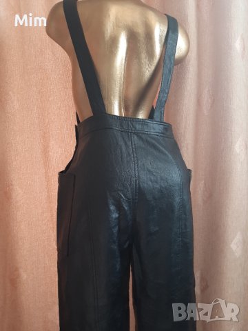 Н&М 40 Черен кожен гащеризон , снимка 6 - Гащеризони - 39702942