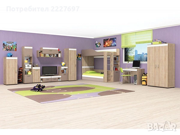 Двуетажно легло Крис - Модул 4, снимка 2 - Мебели за детската стая - 52201608