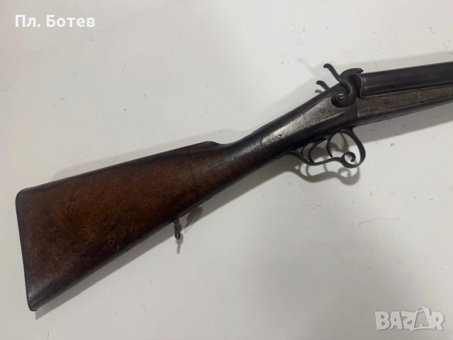 Стара двуцевна пушка, снимка 2 - Антикварни и старинни предмети - 53155980