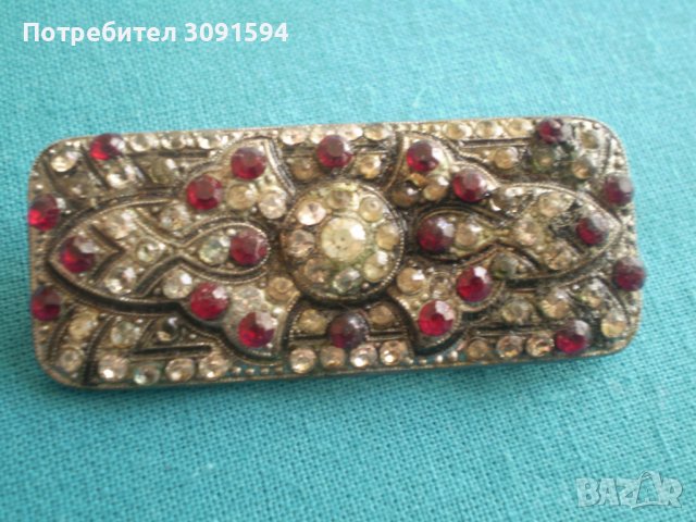  рядка Колекционерска антикварна   брошка, снимка 4 - Антикварни и старинни предмети - 37538022