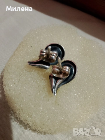 сребърни обеци , снимка 2 - Обеци - 54264416