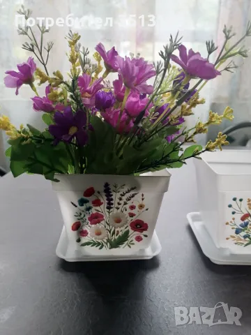 Комплект малки саксии за малки стайни или външни цветя, снимка 5 - Стайни растения - 50434477