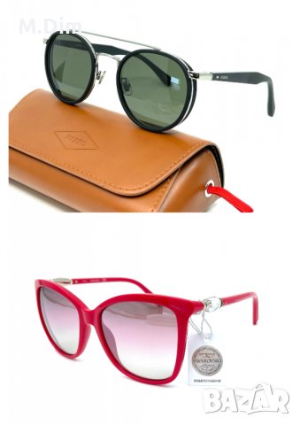 Fossil И Swarovski нови дамски луксозни слънчеви очила (2 чифта)