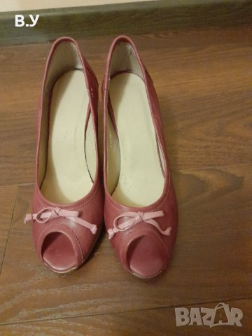 Дамски обувки ,естествена кожа , снимка 1 - Дамски обувки на ток - 40696378