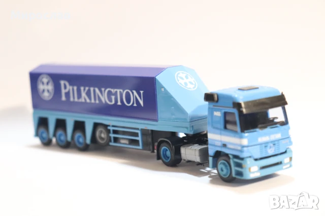 AMW H0 1/87 MERCEDES ACTROS КАМИОН МОДЕЛ ТРАНСПОРТ НА СТЪКЛО, снимка 6 - Колекции - 46582332
