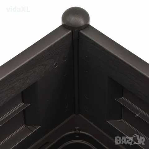 vidaXL Градинска висока леха, PP, антрацит, 100x43x35 см, снимка 5 - Саксии и кашпи - 56146609