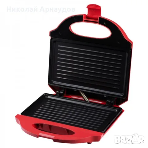 Тостер-сандвич Oliver Voltz Daisy OV51442L 750W, Грил незалепващи плочи, Червен, снимка 2 - Тостери - 55887072