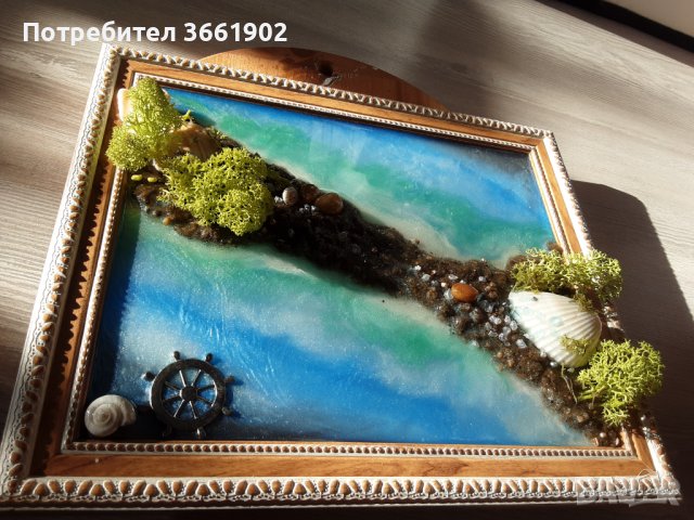Жива картина Ръчна изработка Скандинавски мъх , снимка 3 - Картини - 39895881