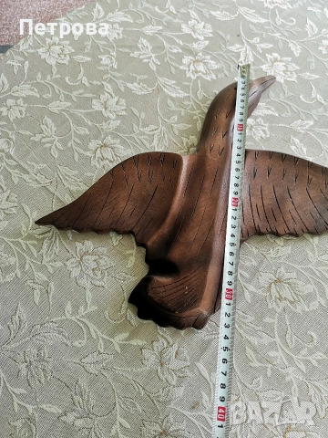 Голяма дървена птица. , снимка 3 - Декорация за дома - 54236152