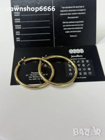 Златни обеци 14К, снимка 6 - Обеци - 54054008