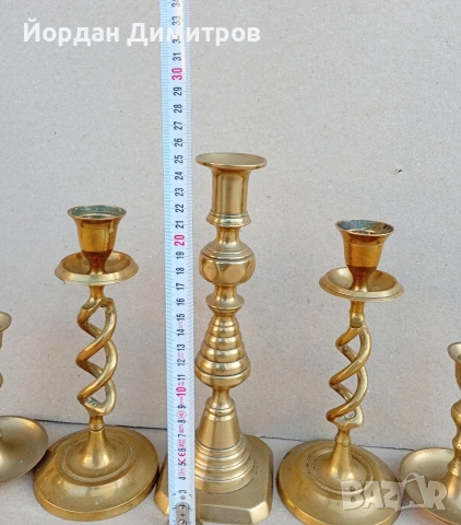 месингови свещници, снимка 6 - Антикварни и старинни предмети - 53890413