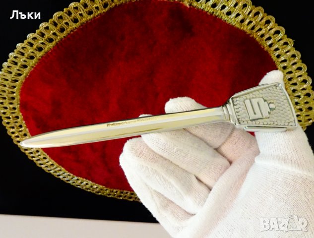 Посребрен бронзов нож за писма. , снимка 4 - Антикварни и старинни предмети - 37369287