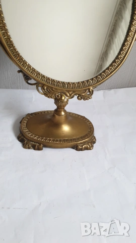 Старинно бронзово настолно огледало, снимка 4 - Антикварни и старинни предмети - 53883004