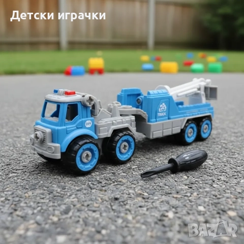 Камион с кран комплект за сглобяване с отвертка 