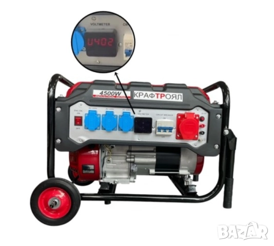 Агрегат за Ток Четиритактов 4.5kW Генератор Монофазен дисплей 8.5к.с