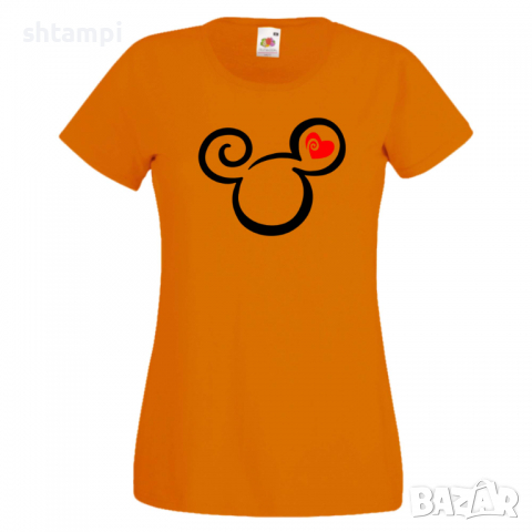 Дамска тениска Mickey Head Love Мини Маус,Микки Маус.Подарък,Изненада,, снимка 7 - Тениски - 36526295