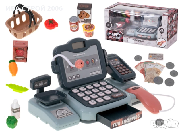 Детски касов апарат с кошница и аксесоари | Магазин играчка | PraktiHome