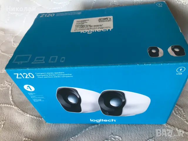 Тонколони за компютър Logitech Z120, 2.0, 1.2W, 3.5mm жак, USB, бели, нови, снимка 2 - Тонколони - 47313324