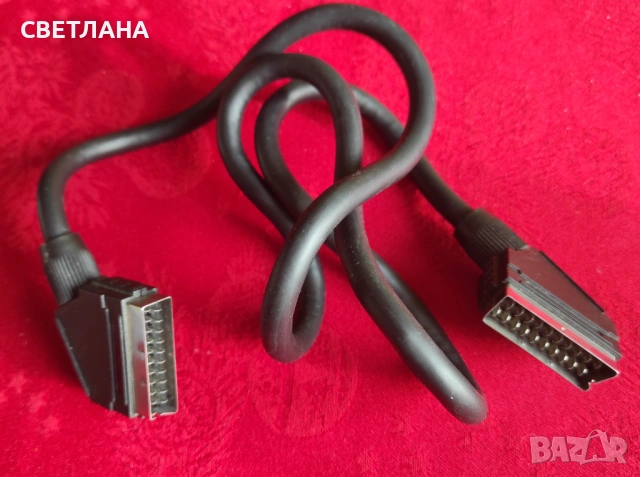 Скарт кабел, кабел SCART-SCART, снимка 3 - Плейъри, домашно кино, прожектори - 54115303