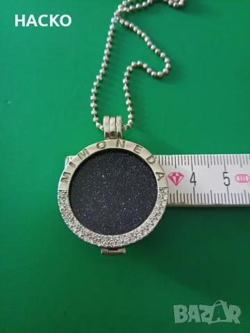 Сребърен Медальон Mimoneda 925 С Син Пясъчен Камък + Синджир 925, снимка 12 - Колиета, медальони, синджири - 55788389