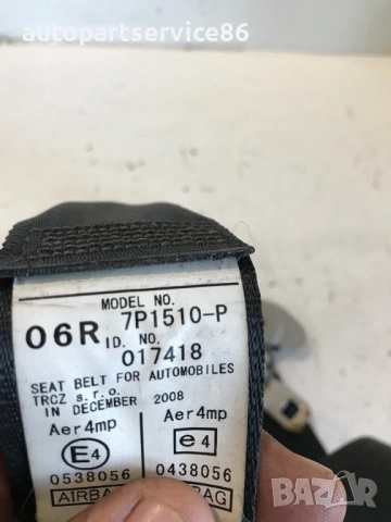 Преден десен предпазен колан за Toyota Avensis (2009-2013) 7P1510-P, снимка 3 - Части - 54215200