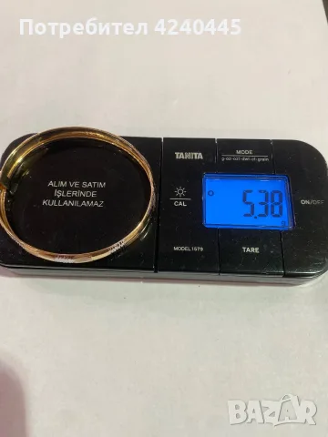 Златна твърда гривна, снимка 5 - Гривни - 56223906