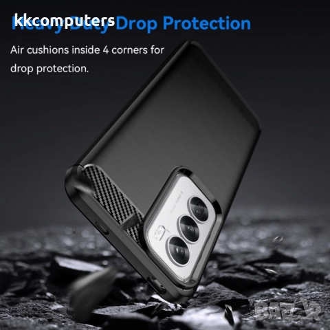 Oppo Reno12 Pro 5G Удароустойчив Carbon Fiber Калъф и Протектор, 19,90 лв, снимка 3 - Калъфи, кейсове - 52674179