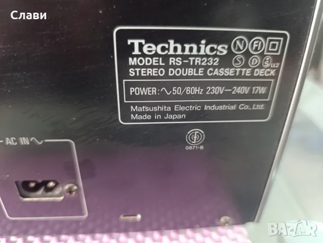 Двукасетъчен Дек Technics RS-TR 232 , снимка 5 - Декове - 56494908