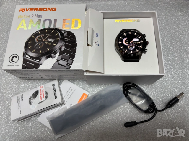 НОВ! Смарт часовник Riversong – Motive 9 Max, 1.43'', Space Grey