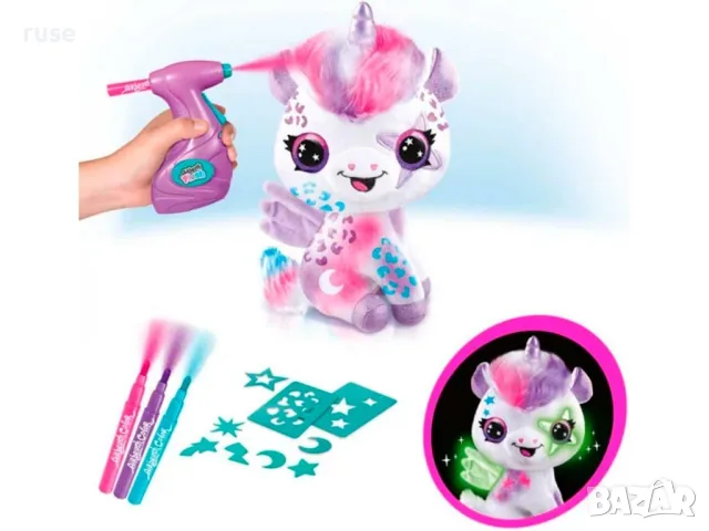 НОВИ! Плюшена играчка за оцветяване Canal Toys Светещ Еднорог