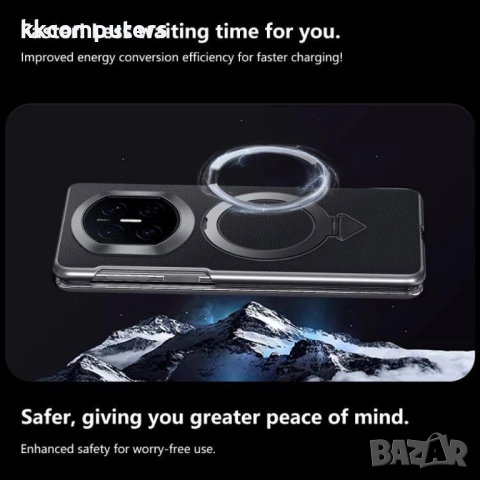 Кожен Калъф Huawei Mate X7 SULADA - MagSafe Магнитен, 360° Защита, Магнитен Държач, Вкл. Протектор (, снимка 9 - Калъфи, кейсове - 53149663