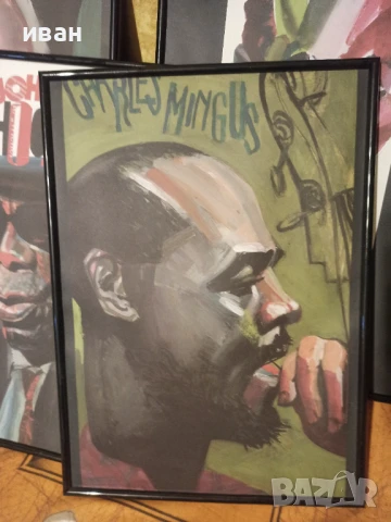 Постери в рамка на джаз музиканти, снимка 5 - Декорация за дома - 51413483