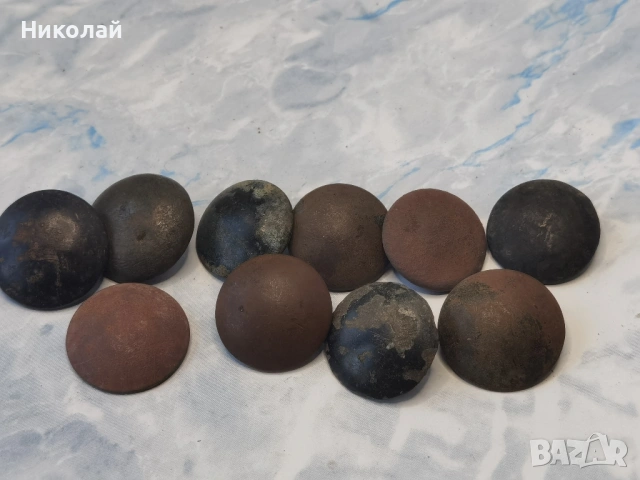 Стари бронзови военни копчета от РТОВ 10 броя