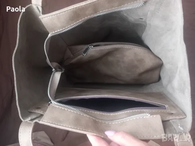 Дамска чанта естествена кожа/велур, снимка 7 - Чанти - 47741902