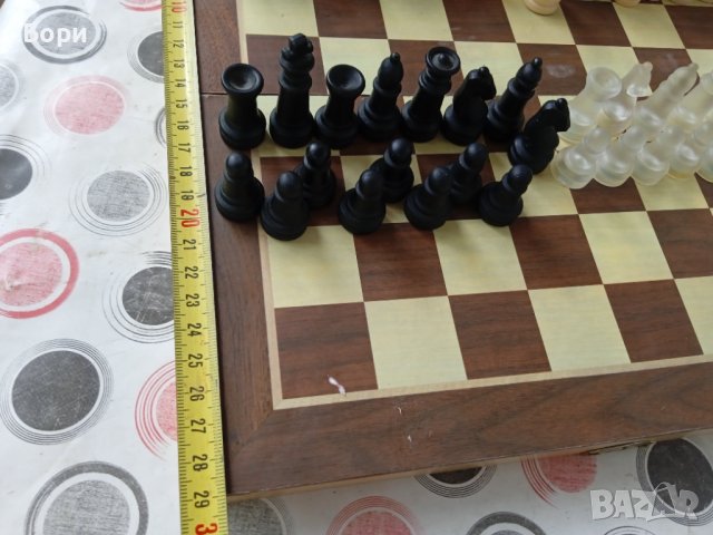 Немски шах дървена кутия,стъклени и дървени фигури, снимка 13 - Шах и табла - 37792878