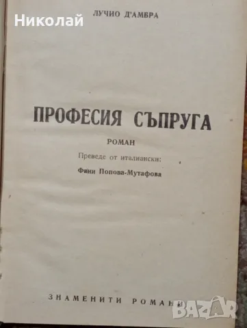 Професия съпруга - Лучиу Д амбра, снимка 3 - Художествена литература - 48735431