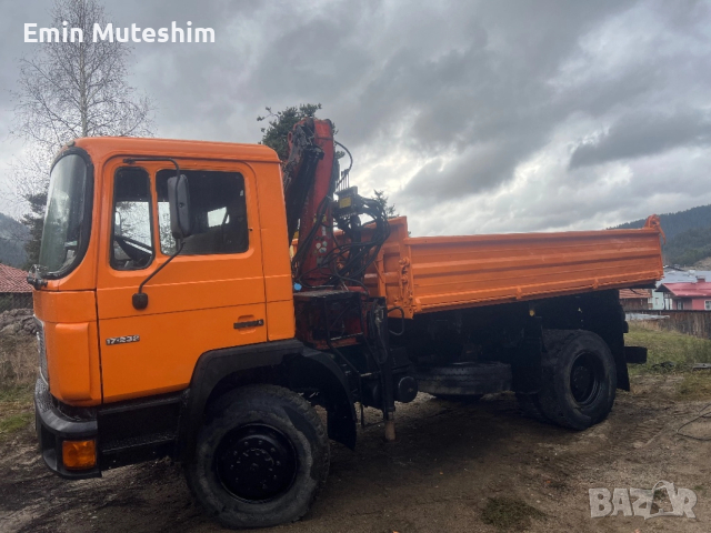 Man 17.232 4x4 самосвал с кран , снимка 6 - Камиони - 50562779