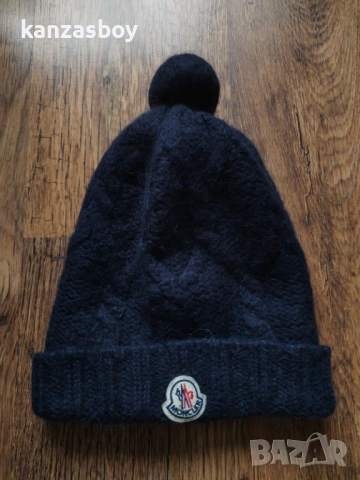 moncler pom pom blue beanie - страхотна дамска шапка , снимка 4 - Шапки - 52887370
