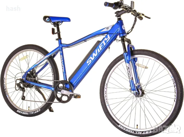 Планински велосипед електрически Swifty с полувградена батерия в рамката, 27.5", 36 волта, 7 скорост