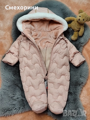 Нов зимен бебешки космонавт ескимос Маталан, за момиченце 3-6 месеца и ръст 62см - 68см, снимка 2 - Бебешки ескимоси - 52821135