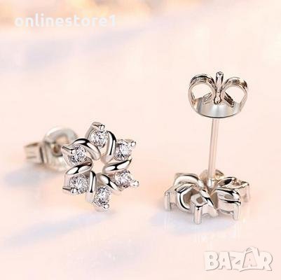 Сребърни обеци - Розалия Код: A244, снимка 4 - Обеци - 30665456