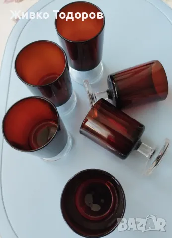 Сервиз за алкохол - винтидж (6 чаши и гарафа с конник), снимка 9 - Сервизи - 48799189