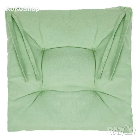 Зелена възглавница  за стол-38х38х5 см./декоративна възглавница, снимка 3 - Възглавници - 49689097