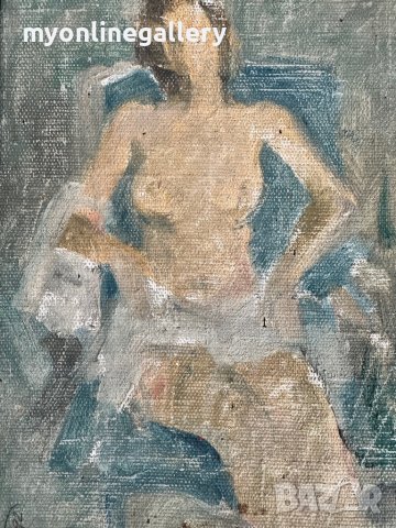 Вельо Митев портет, снимка 4 - Картини - 42663566