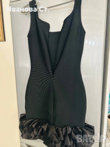 Черна бандажна рокля, снимка 3 - Рокли - 54130283