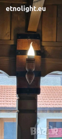 Стенни лампи аплици от автентични реставрирани бъчви с дървена чашка 