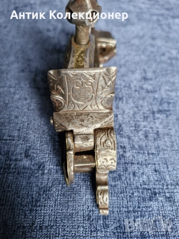 Кремъчен механизъм за пушка. 18 см. Османска Империя. 1770–1800 гг., снимка 3 - Антикварни и старинни предмети - 52091501