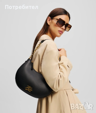 Оригинална Чанта Karl Lagerfeld K/Autograph moon shoulder bag, снимка 2 - Чанти - 53995714